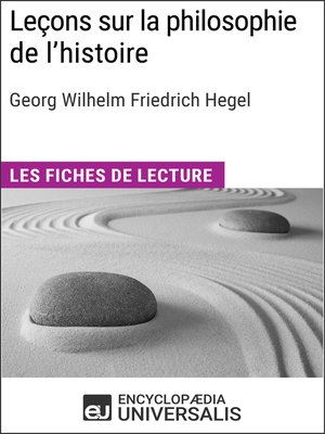 cover image of Leçons sur la philosophie de l'histoire de Hegel